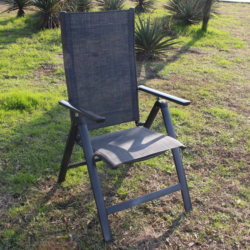 Alum & textilene silla de posición de lujo
